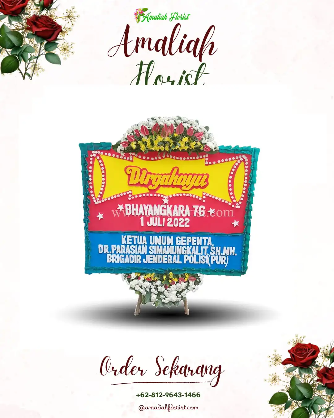 Papan Bunga HUT Ulang Tahun Ponggok